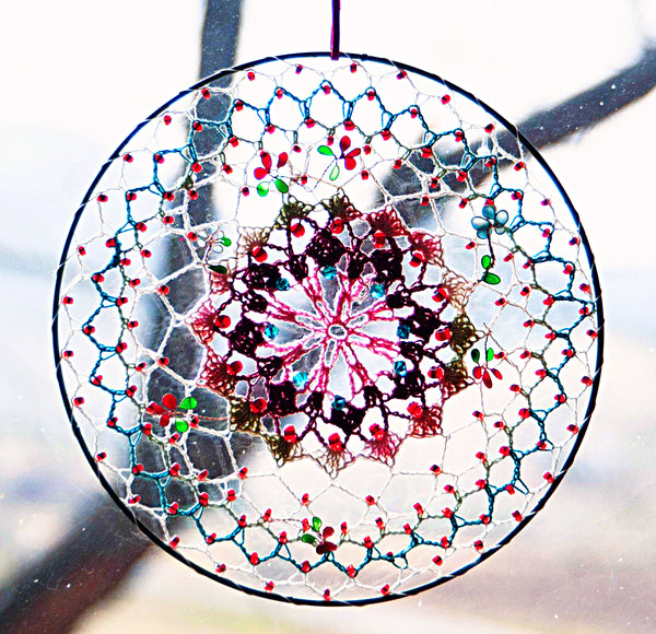 Hanging Mandala Window & Wall Decor - Lover's Embrace
