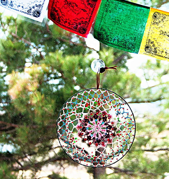 Hanging Mandala Window & Wall Decor - Lover's Embrace