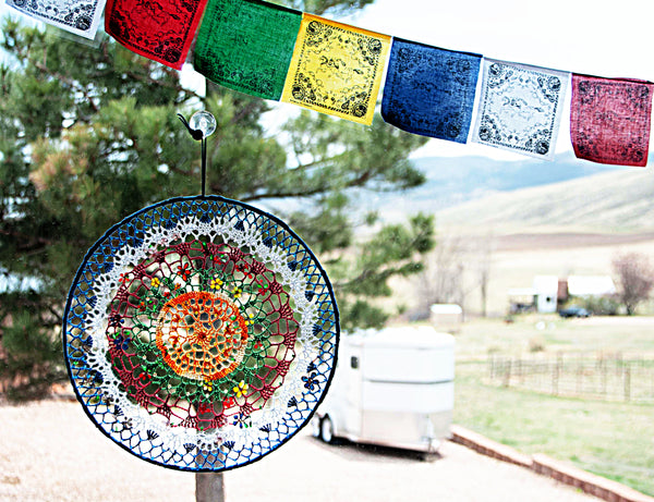 Hanging Mandala Window & Wall Decor - Five Colors of Harmony