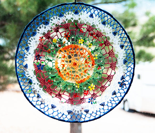 Hanging Mandala Window & Wall Decor - Five Colors of Harmony
