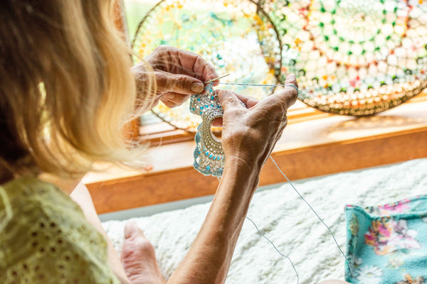 Hanging Mandala Window & Wall Decor - Lover's Embrace